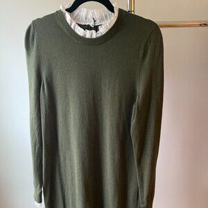 Boden Sweater Dress with Lace Trim